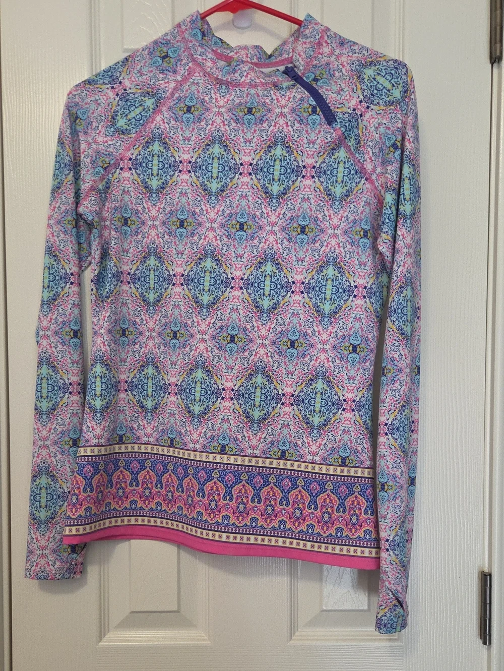 Cabana Life rashguard girls top. Size Medium.